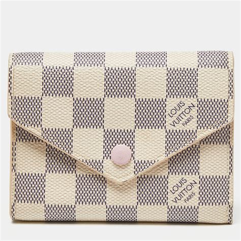 Victorine Wallet Damier Azur Canvas .